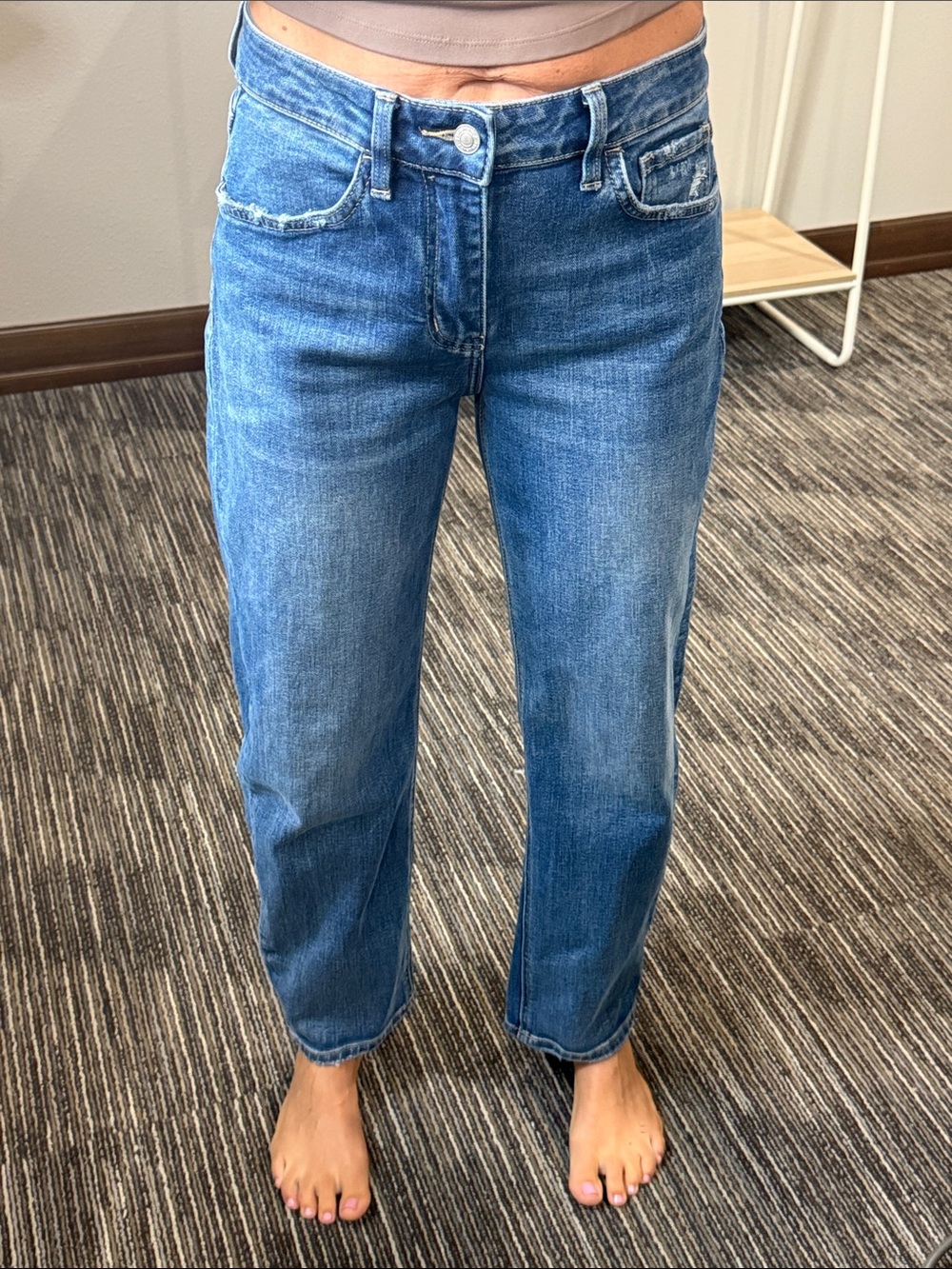 Classic Straight-Leg Blue Jeans